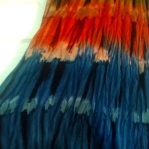 Bright tie dye wraparound skirt